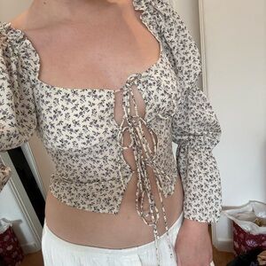 Floral Puff Sleeve Top